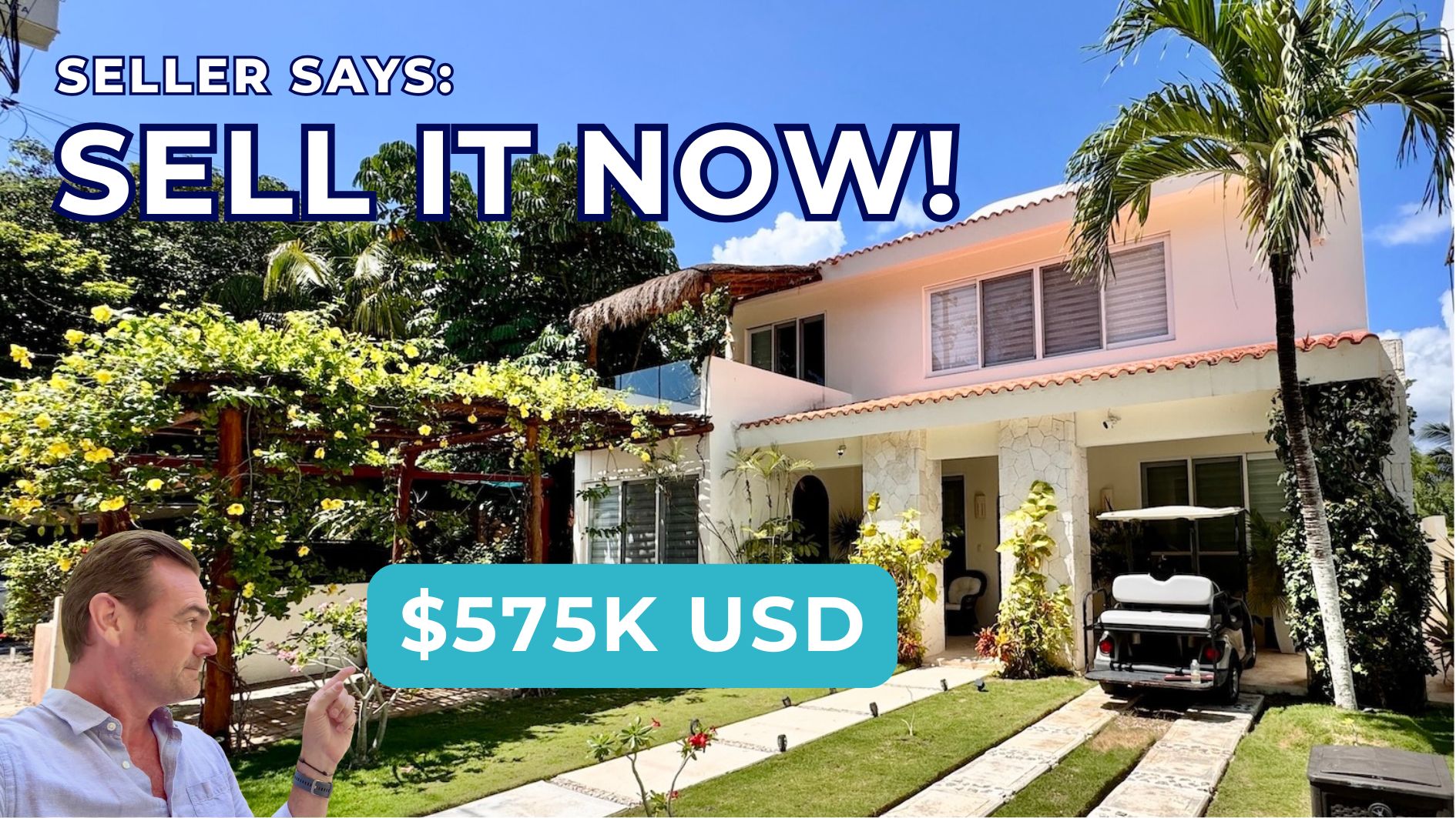 Price Reduced to $575K: Golf Course Home with 3 Rental Units in Puerto Aventuras