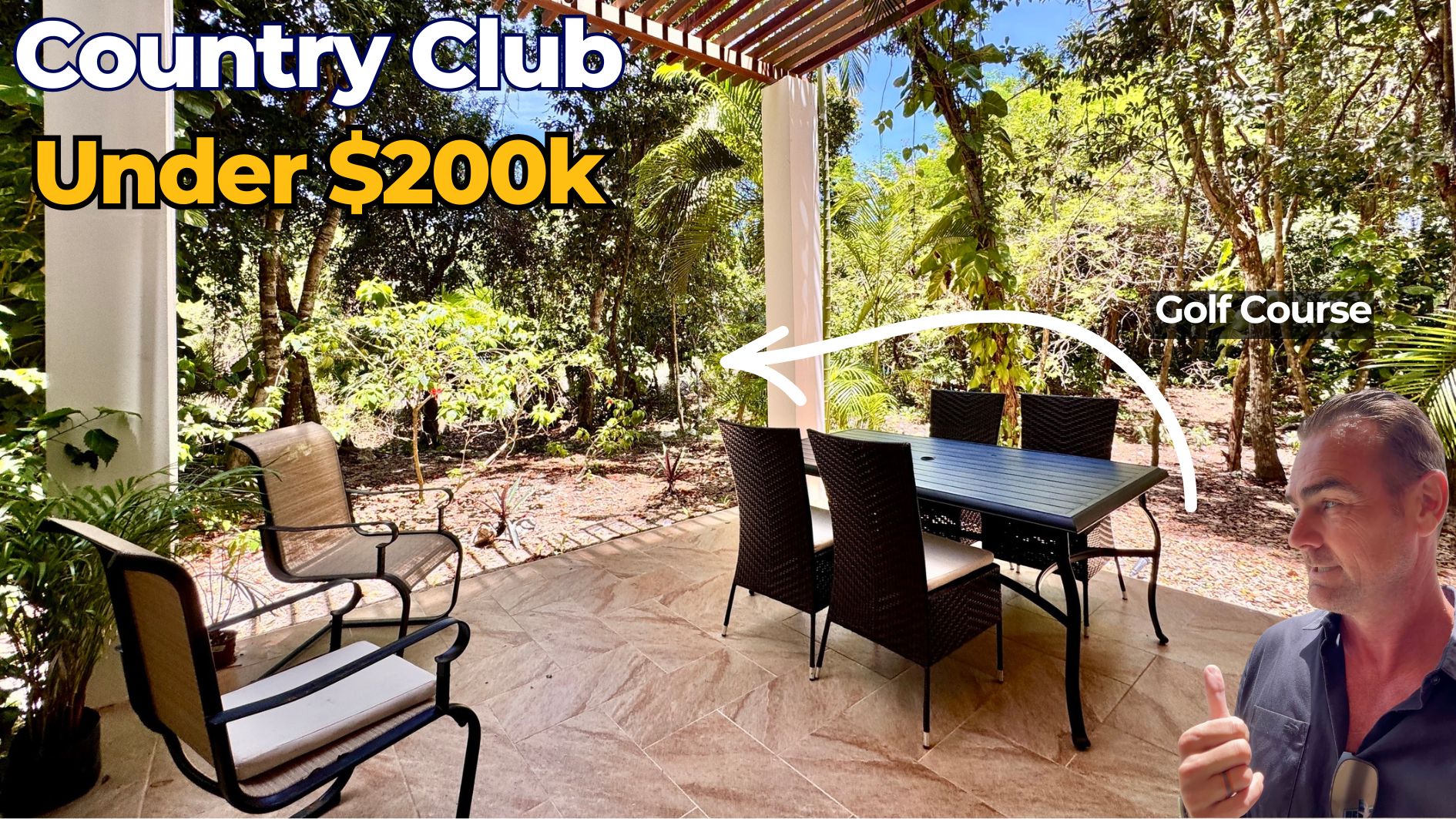 Ground Floor Golf Course Condo in Tulum Country Club Under $200K