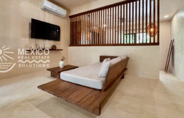 Studio Condo for Sale in La Veleta Tulum with Chukum Soaker Tub and Rooftop Lounge Space