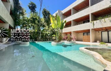 Studio Condo for Sale in La Veleta Tulum with Chukum Soaker Tub and Rooftop Lounge Space
