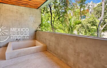 Studio Condo for Sale in La Veleta Tulum with Chukum Soaker Tub and Rooftop Lounge Space
